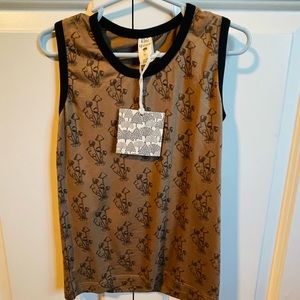 NWT Kate Quinn Racerback Tank 6Y Mushroom print
